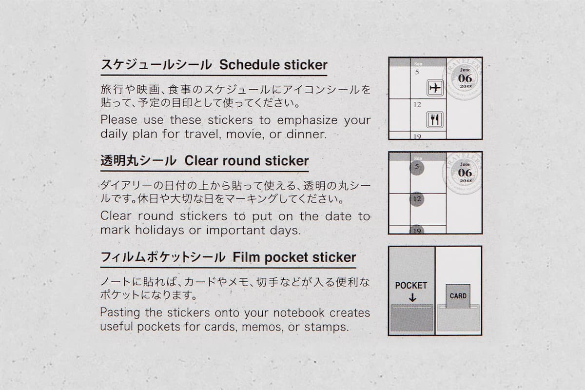 TRC 2026 Customized Sticker set - 11 - Traveler's Company - Tidformera