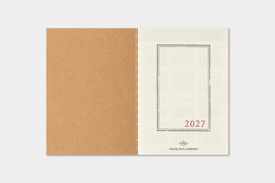 TRC 2027 Monthly Diary Passport size - 4 - Traveler's Company - Tidformera