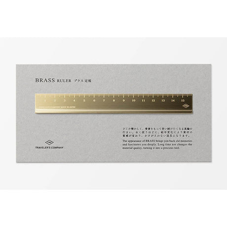 TRC Brass Mässing  - Ruler - Traveler's Company - Tidformera