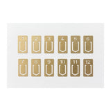 TRC Brass Mässing  - Number clips - 3 - Traveler's Company - Tidformera