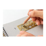 TRC Brass Mässing  - Template Bookmark Number - Traveler's Company - Tidformera