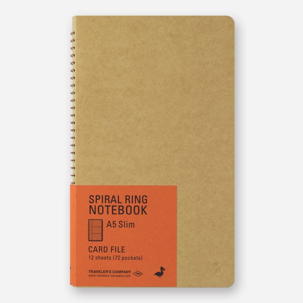 TRC SPIRAL RING NOTEBOOK A5 Slim Card File - Traveler's Company - Tidformera