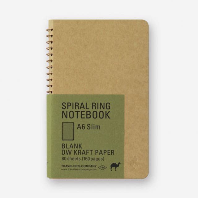 TRC SPIRAL RING NOTEBOOK A6 Slim Kraft - 1 - Traveler's Company - Tidformera