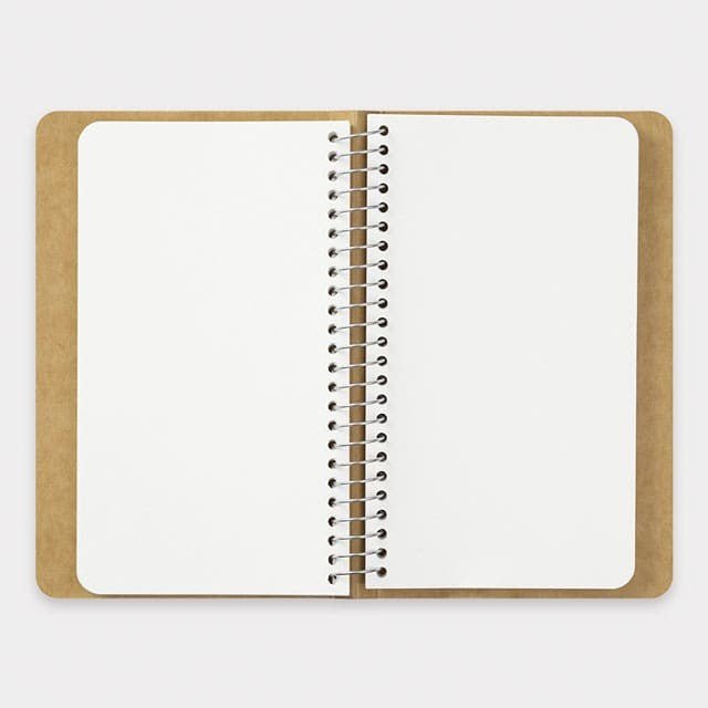 TRC SPIRAL RING NOTEBOOK A6 Slim MD White - Traveler's Company - Tidformera