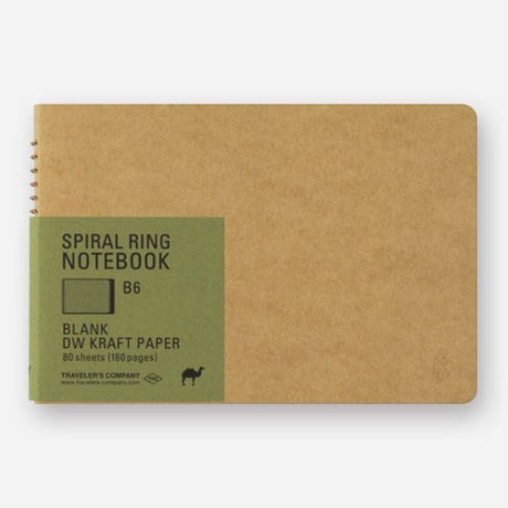 TRC SPIRAL RING NOTEBOOK B6 Kraft - Traveler's Company - Tidformera