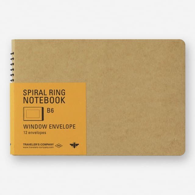 TRC SPIRAL RING NOTEBOOK B6 Window Envelope - Traveler's Company - Tidformera