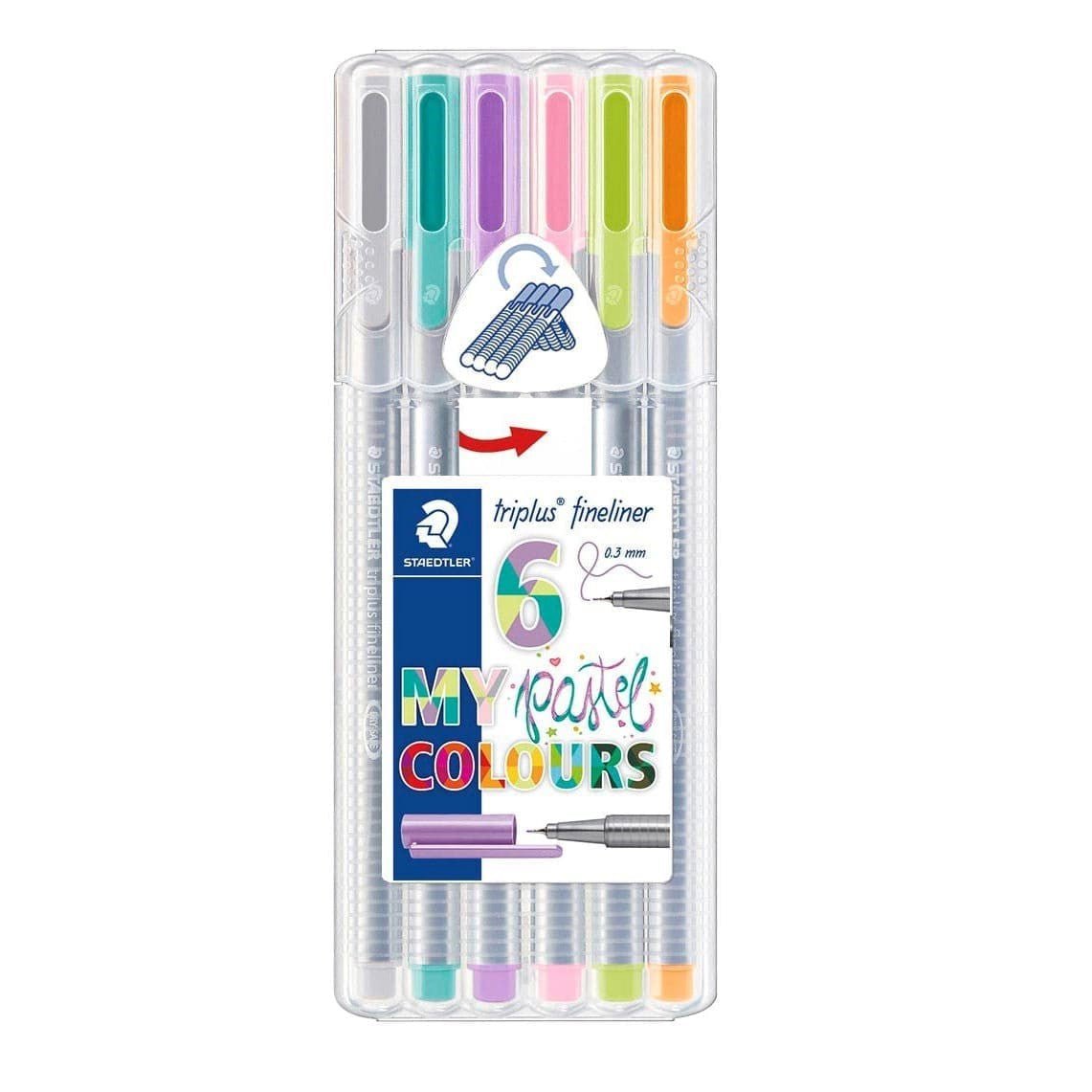 Triplus Fineliner 6-pack Pastel - Staedtler - Tidformera