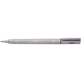 Uni Pin Brush Pen Light Grey - 1 - Uni Mitsubishi Pencil - Tidformera