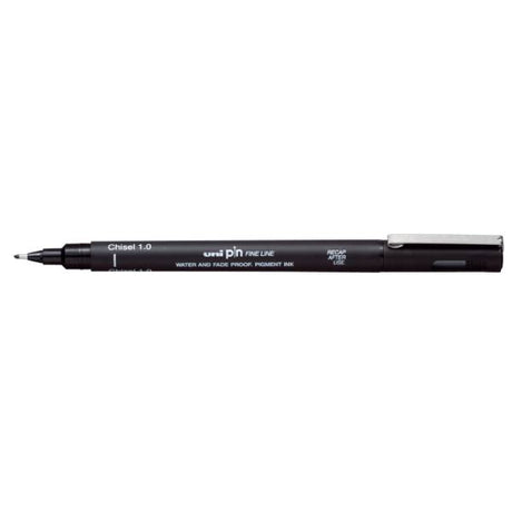 Uni Pin Chisel Pen Black - 1,0 - 1 - Uni Mitsubishi Pencil - Tidformera