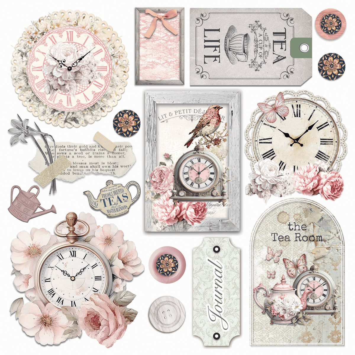 Vellum Paper 15 x 15 cm - Timeless Moments - 6 - pack - 3 - Ciao Bella - Tidformera