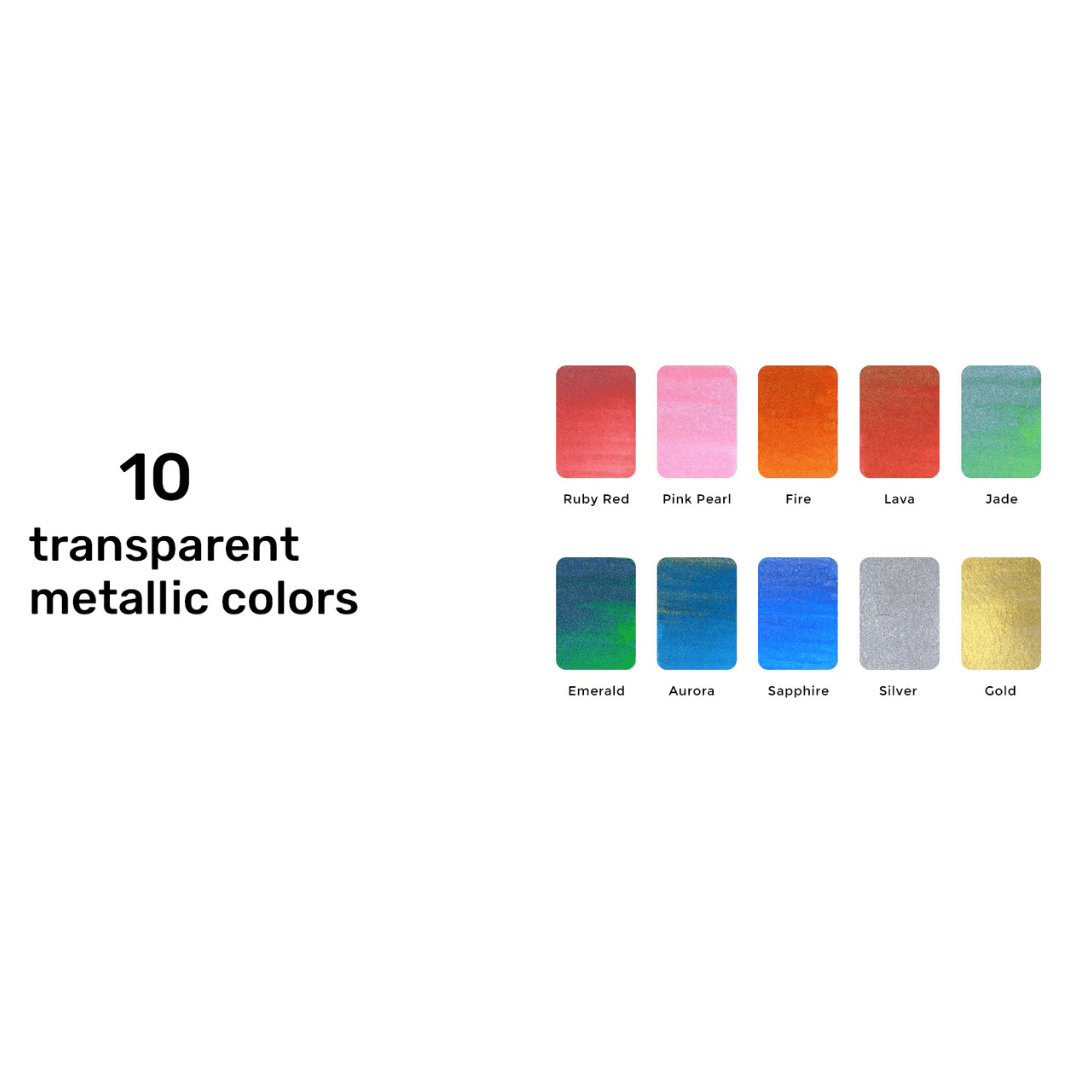 Viviva Colorsheets - Metallic set 10 colors - 6 - Viviva colors - Tidformera