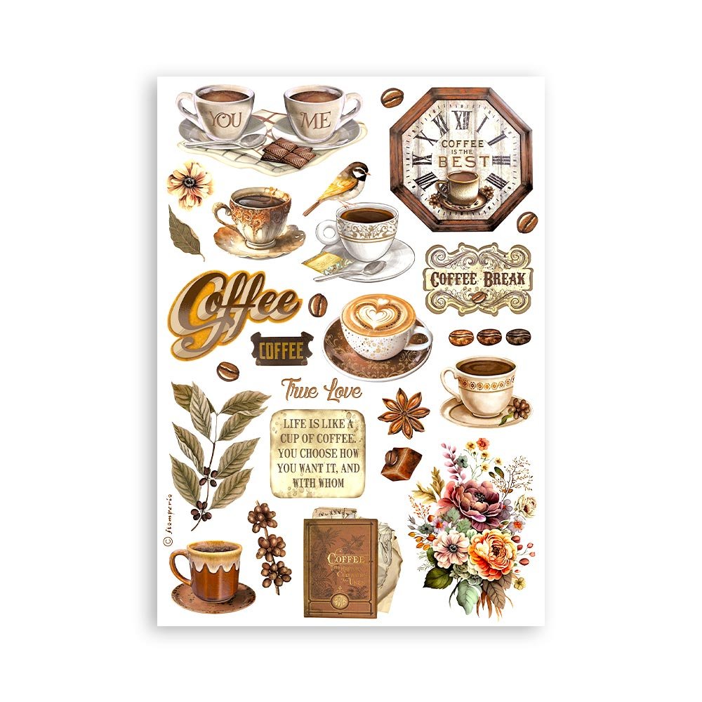 Washi pad - Coffee and Chocolate - Stamperia - Tidformera