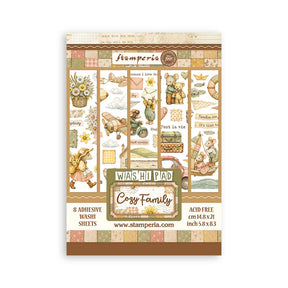 Washi pad - Cozy Family - 1 - Stamperia - Tidformera