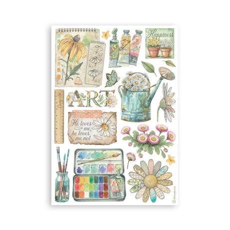 Washi pad - Daisy Art - 2 - Stamperia - Tidformera