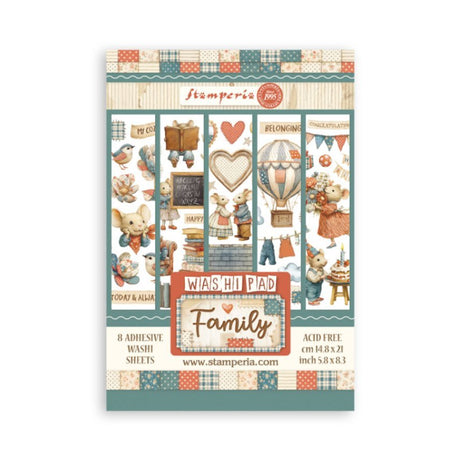 Washi pad - Family - 1 - Stamperia - Tidformera