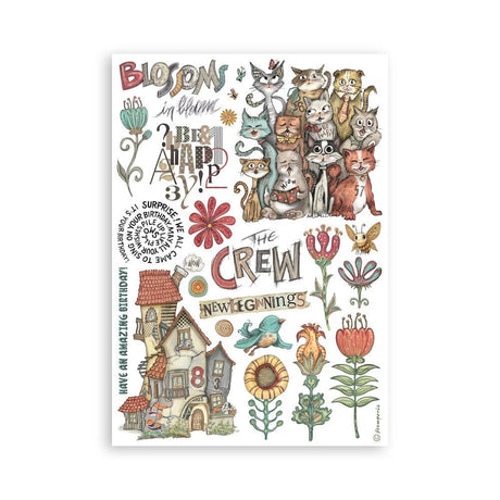 Washi pad - Furry Friends - 3 - Stamperia - Tidformera