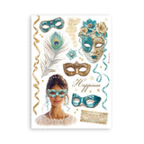 Washi pad - Masquerade - 6 - Stamperia - Tidformera