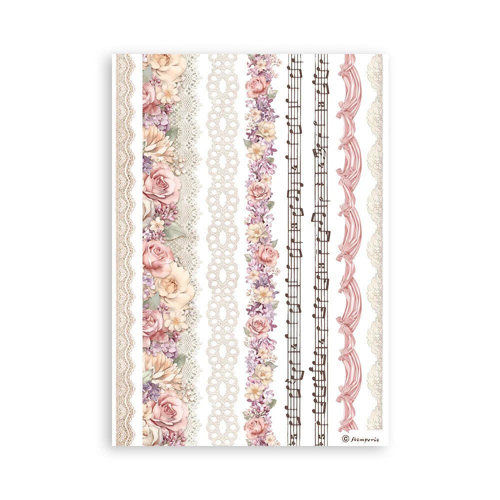 Washi pad - Romance forever - 5 - Stamperia - Tidformera