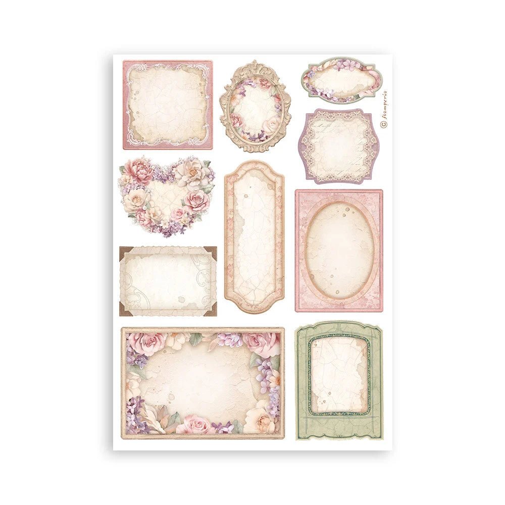 Washi pad - Romance forever - 6 - Stamperia - Tidformera