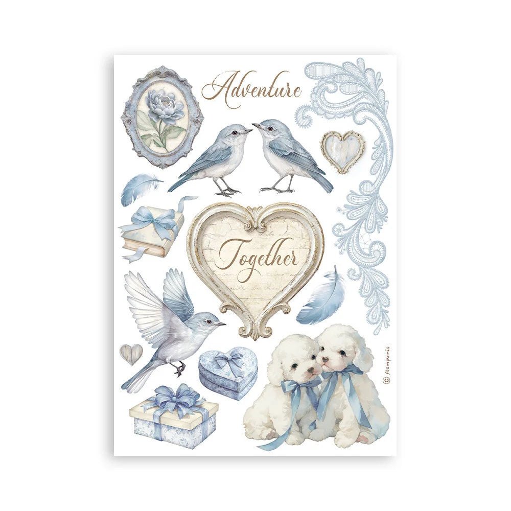 Washi pad - Timeless - 5 - Stamperia - Tidformera
