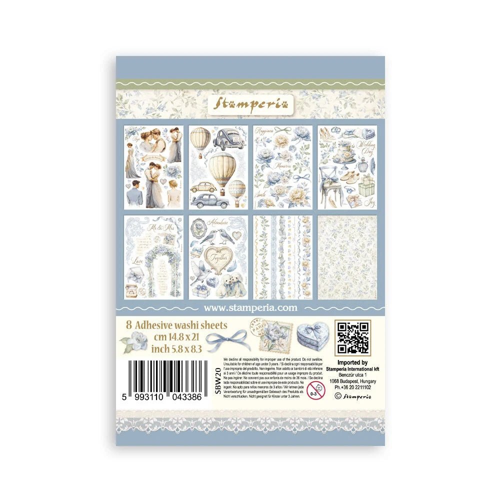 Washi pad - Timeless - 10 - Stamperia - Tidformera