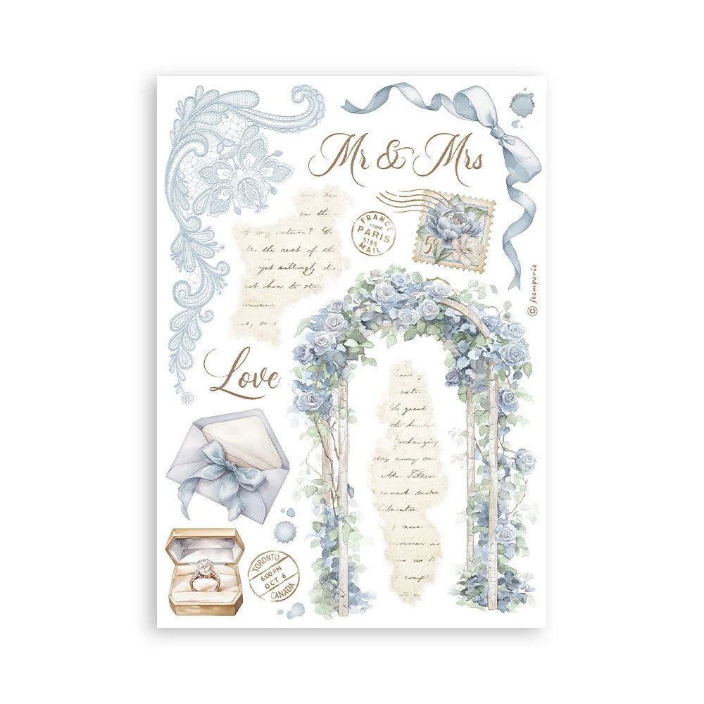 Washi pad - Timeless - 6 - Stamperia - Tidformera