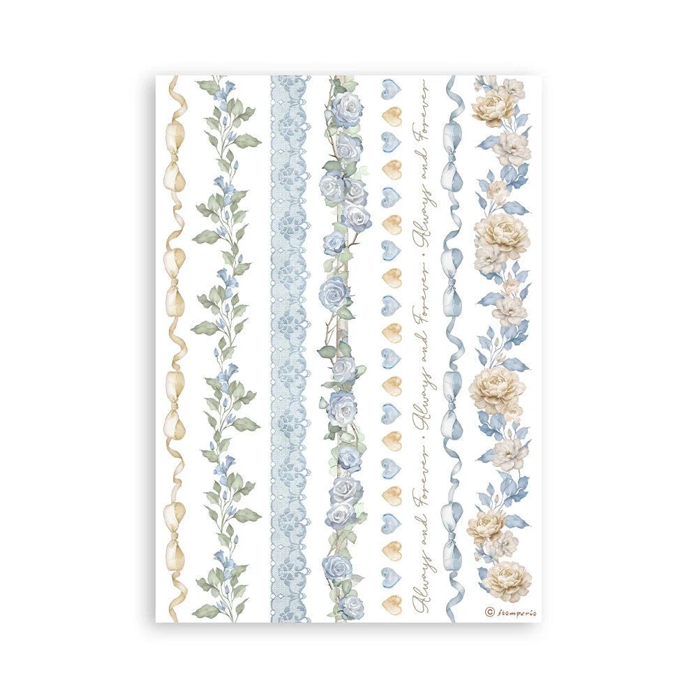 Washi pad - Timeless - 4 - Stamperia - Tidformera