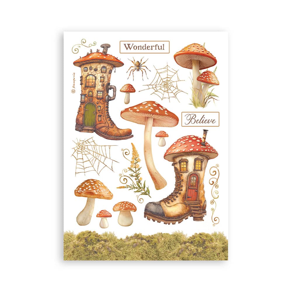 Washi pad - Whispering Woods - 5 - Stamperia - Tidformera