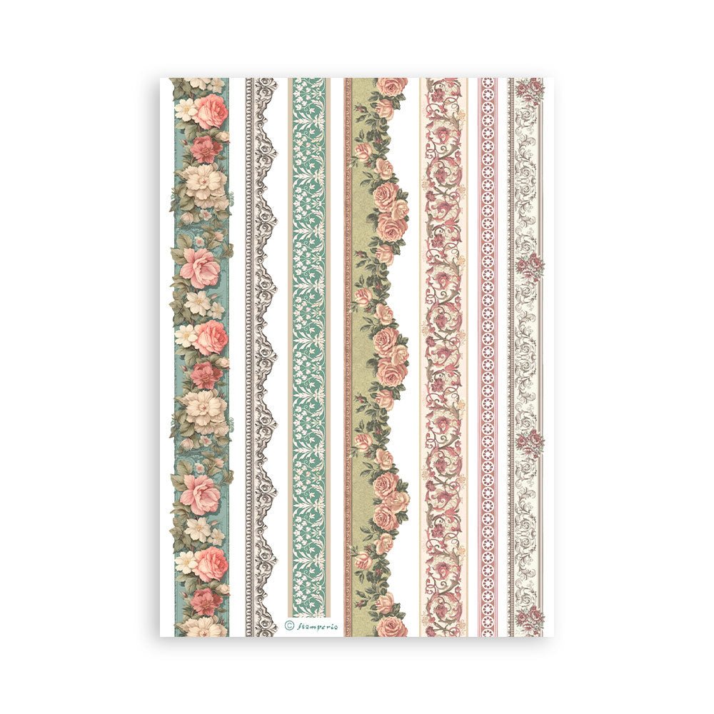 Washi pad - Wonderland - 8 - Stamperia - Tidformera