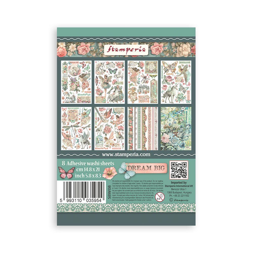 Washi pad - Wonderland - 10 - Stamperia - Tidformera