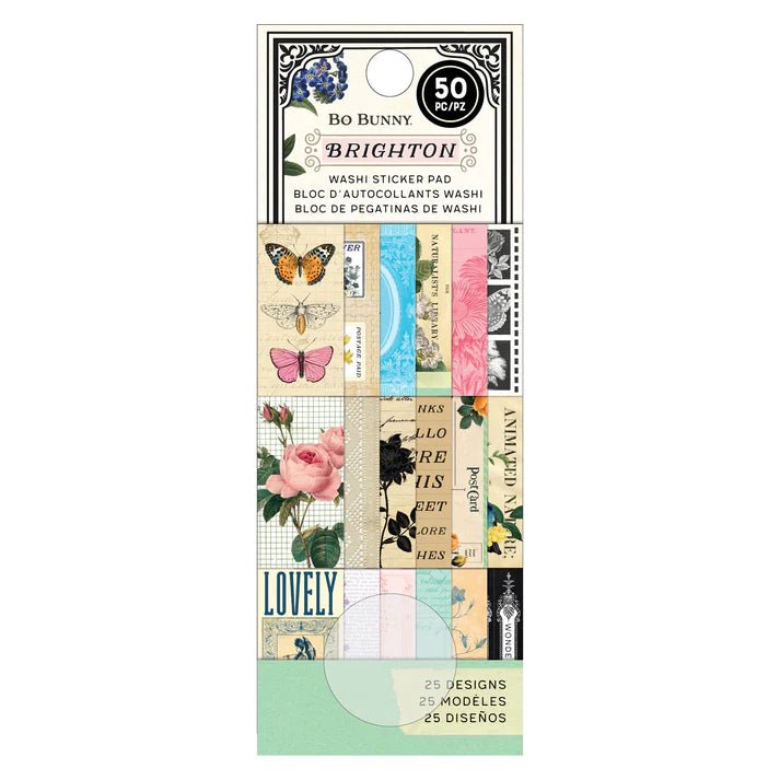 Washi sticker pad - Bo Bunny - Brighton - American Crafts - Tidformera