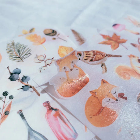 Washi stickers Autumn Light - 4 - pack - 8 - Washi Tape Shop - Tidformera