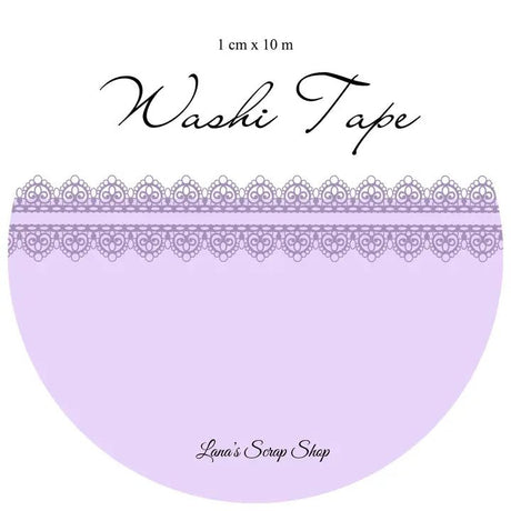 Washi tape 10 mm - Lace - Lilac Easter - 1 - Lana's Scrap Shop - Tidformera