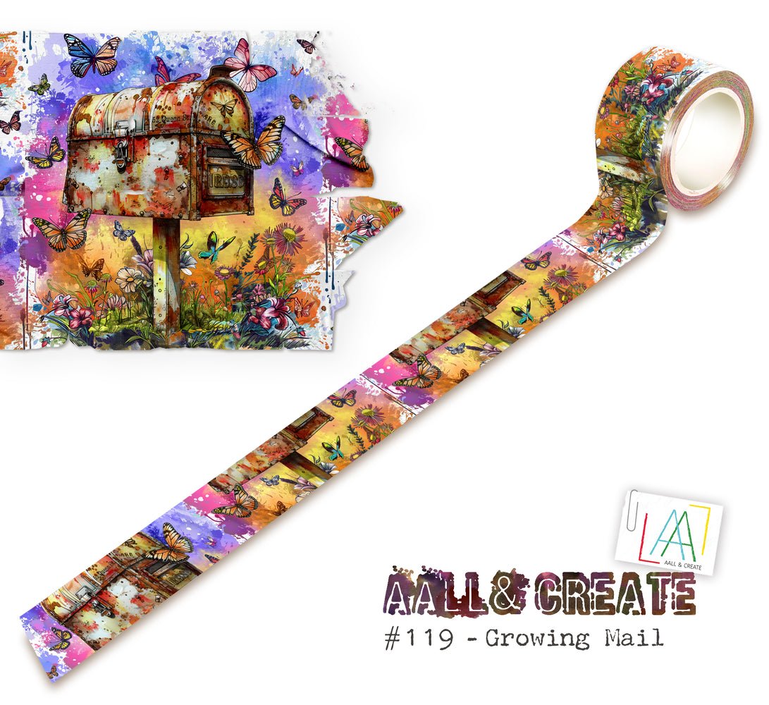 Washi tape #119 Autour de Mwa - Growing Mail - 1 - Aall & Create - Tidformera