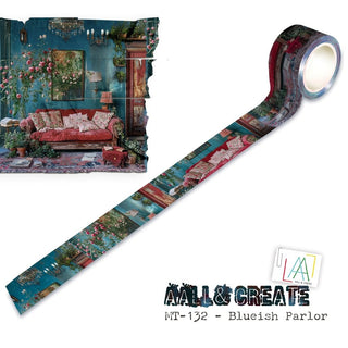 Washi tape 132 Autour de Mwa - Blueish Parlor - 1 - Aall & Create - Tidformera