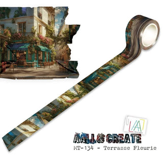 Washi tape 134 Autour de Mwa - Terrasse Fleurie - 1 - Aall & Create - Tidformera