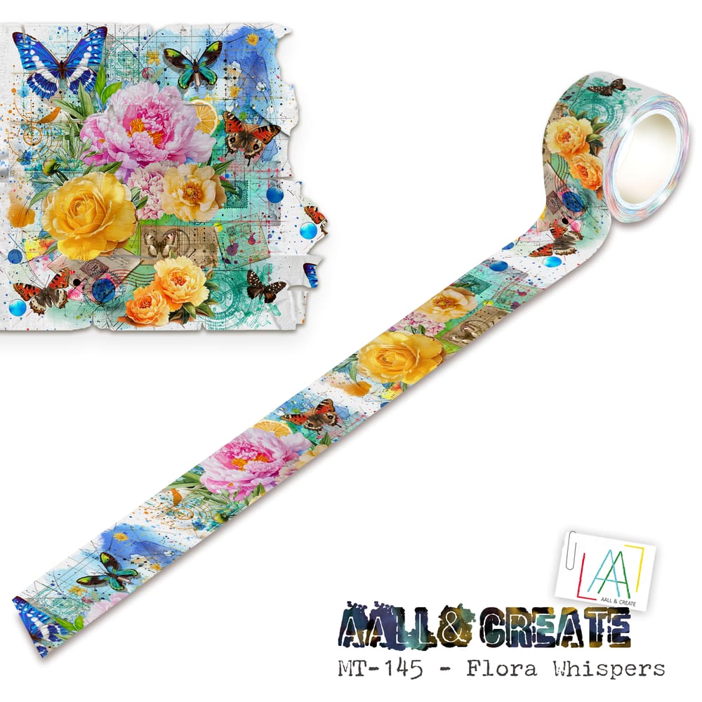 Washi tape 145 Autour de Mwa - Flora Whispers - 1 - Aall & Create - Tidformera