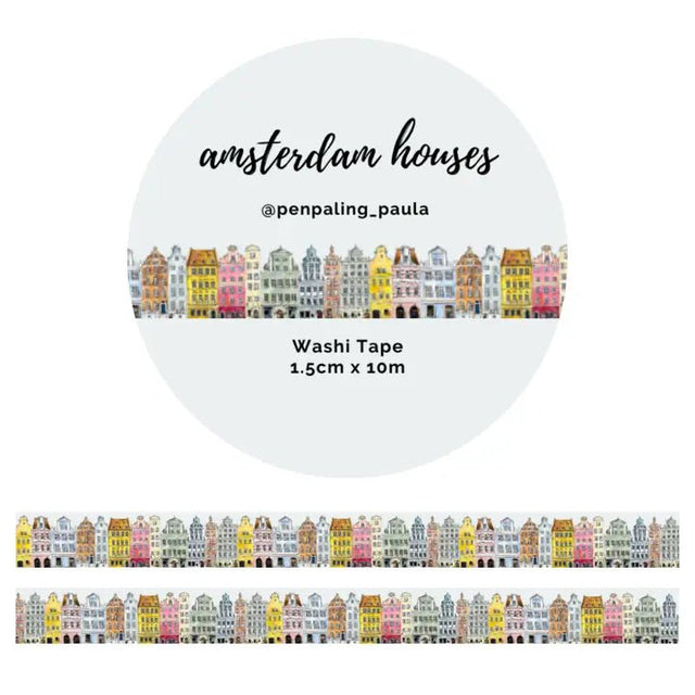 Washi tape 15 mm - Penpaling Paula - Amsterdam Houses - 1 - Penpaling Paula - Tidformera