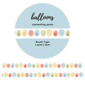 Washi tape 15 mm - Penpaling Paula - Balloons - 1 - Penpaling Paula - Tidformera