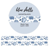 Washi tape 15 mm - Penpaling Paula - Blue Shells - 1 - Penpaling Paula - Tidformera