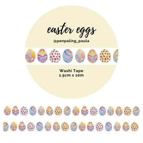 Washi tape 15 mm - Penpaling Paula - Easter Eggs - 1 - Penpaling Paula - Tidformera