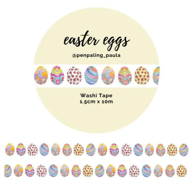 Washi tape 15 mm - Penpaling Paula - Easter Eggs - 1 - Penpaling Paula - Tidformera