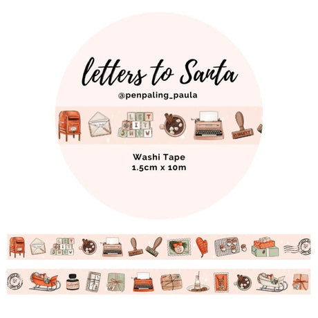 Washi tape 15 mm - Penpaling Paula - Letters to Santa - 1 - Penpaling Paula - Tidformera