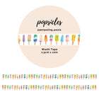 Washi tape 15 mm - Penpaling Paula - Popsicles - 1 - Penpaling Paula - Tidformera