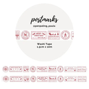 Washi tape 15 mm - Penpaling Paula - Postmarks - 1 - Penpaling Paula - Tidformera