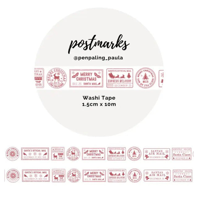 Washi tape 15 mm - Penpaling Paula - Postmarks - 1 - Penpaling Paula - Tidformera