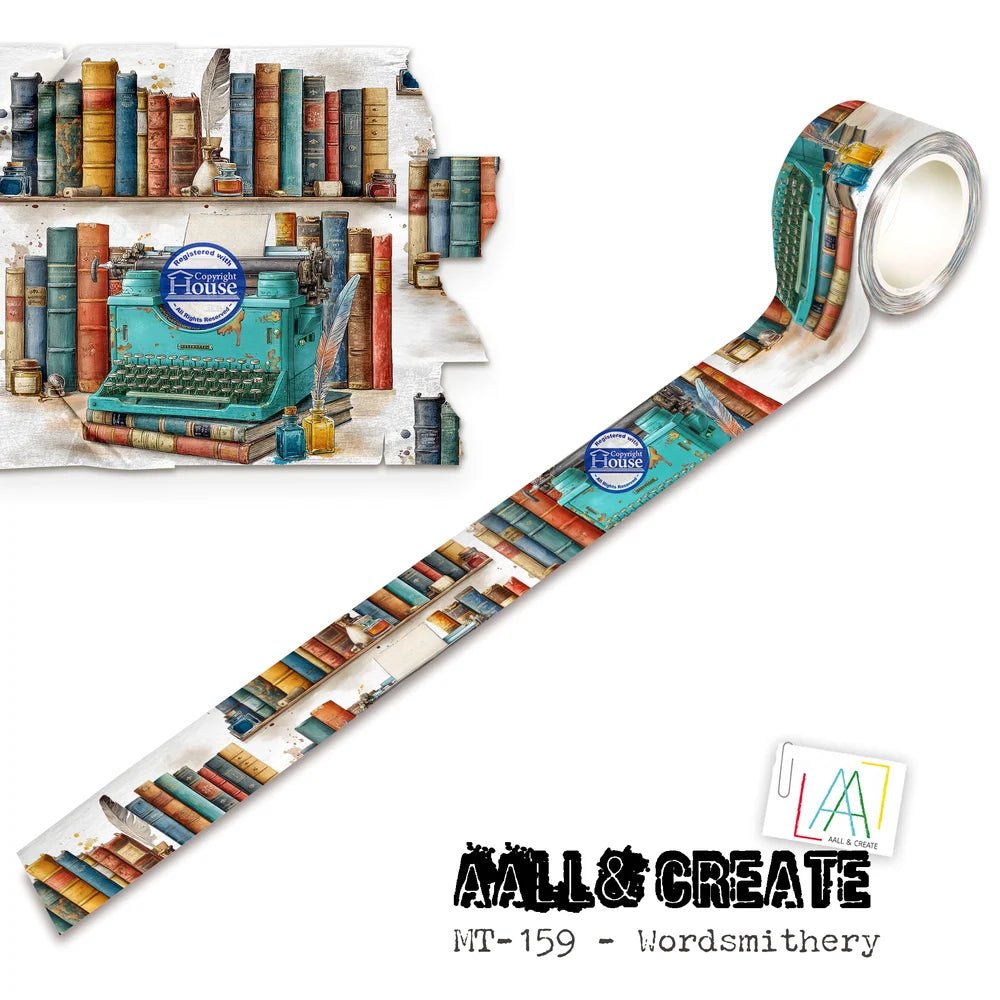 Washi tape 159 Autour de Mwa - Wordsmithery - 1 - Aall & Create - Tidformera