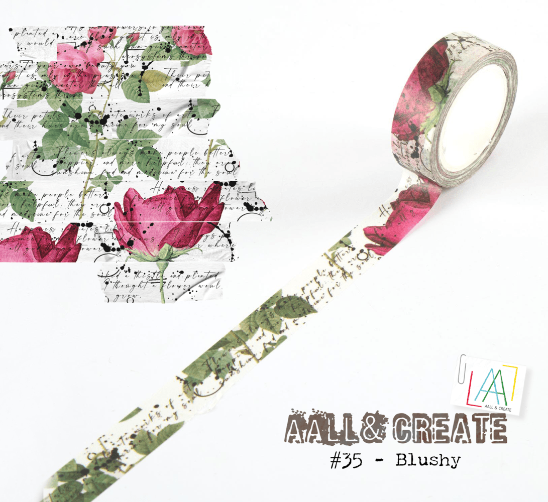 Washi tape #35 Bipasha BK - Blushy - Aall & Create - Tidformera