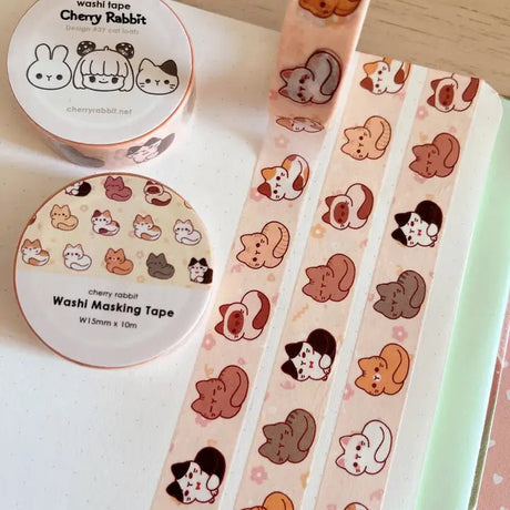 Washi tape 39 Cat loafs - 1 - Cherry Rabbit - Tidformera