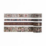 Washi tape - 4 - pack - Antique Floral - 3 - Archer & Olive - Tidformera